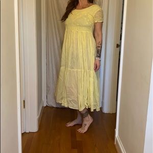 Vintage Yellow maxi dress